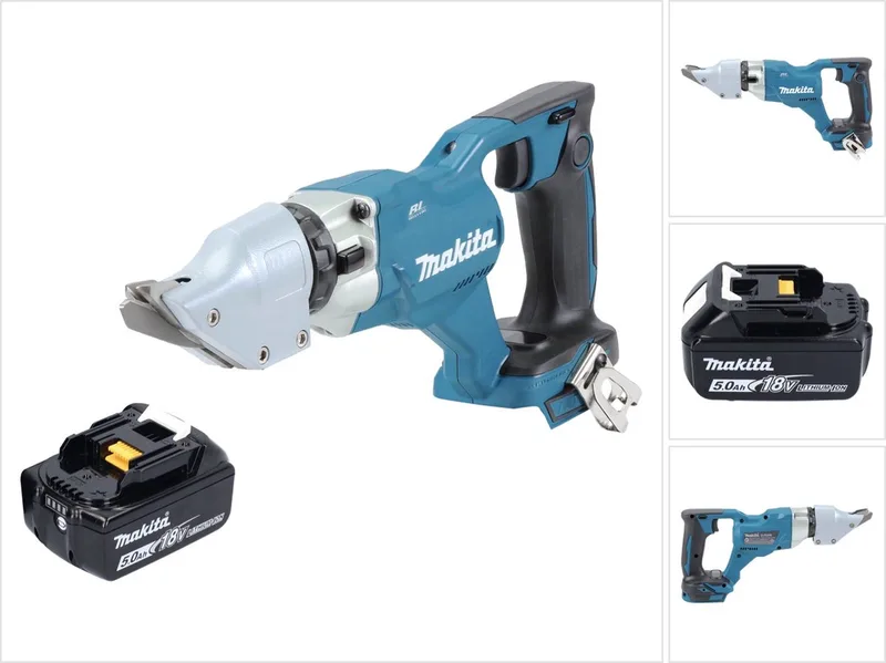 DJS 200 T1 accu-plaatschaar 18 V 2,0 mm borstelloos + 1x accu 5,0 Ah - zonder oplader de Makita – image du produit