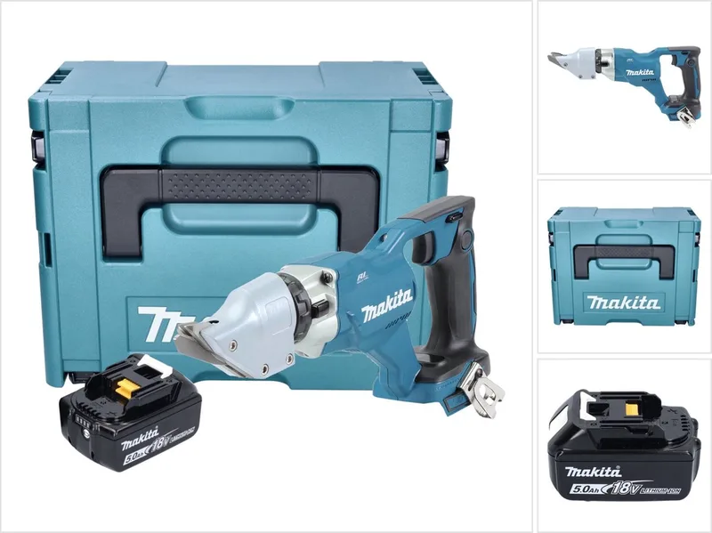 DJS 200 T1J accu-plaatschaar 18 V 2,0 mm borstelloos + 1x accu 5,0 Ah + Makpac - zonder oplader de Makita – image du produit