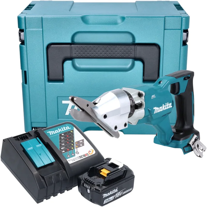 DJS 800 RF1J accu vezelcementschaar 18 V borstelloos + 1x accu 3,0 Ah + oplader + Makpac de Makita – image du produit