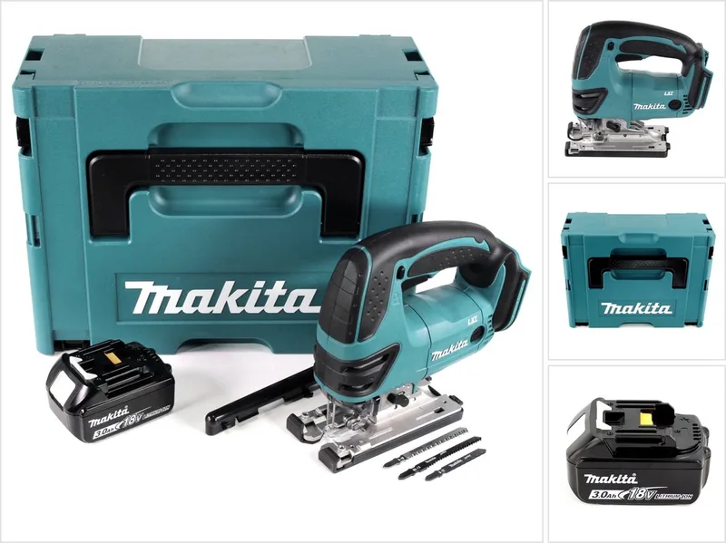 DJV 180 F1J accu-decoupeerzaag 18 V + 1x accu 3,0 Ah + Makpac - zonder oplader van Makita – productafbeelding