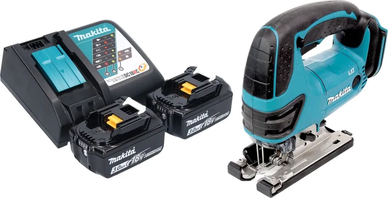 DJV 180 RFX accu-decoupeerzaag 18 V 135 mm + 2x accu 3,0 Ah + oplader de Makita – image du produit