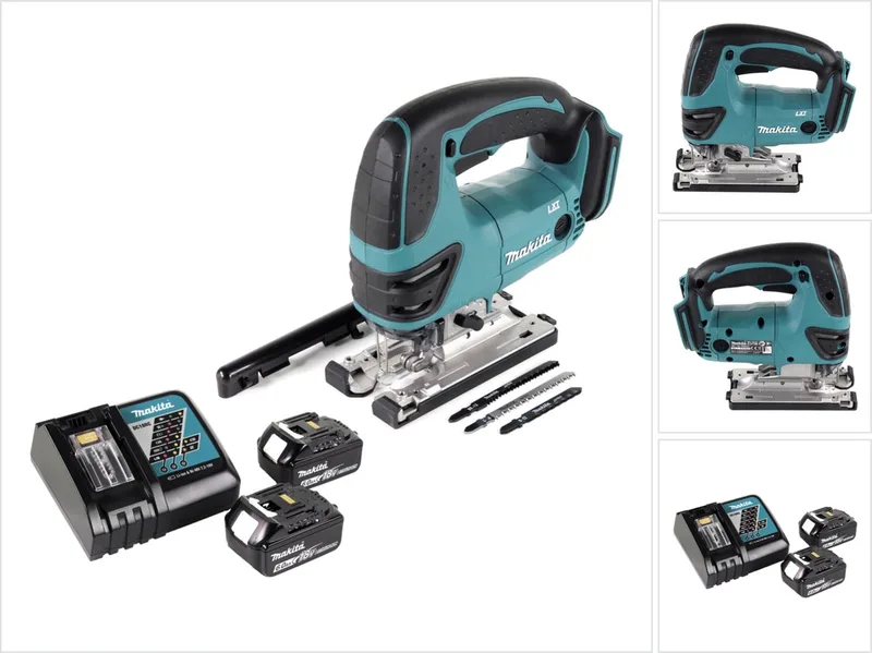 DJV 180 RG accu-decoupeerzaag 18 V + 2x accu 6,0 Ah + oplader fra Makita – produktbillede