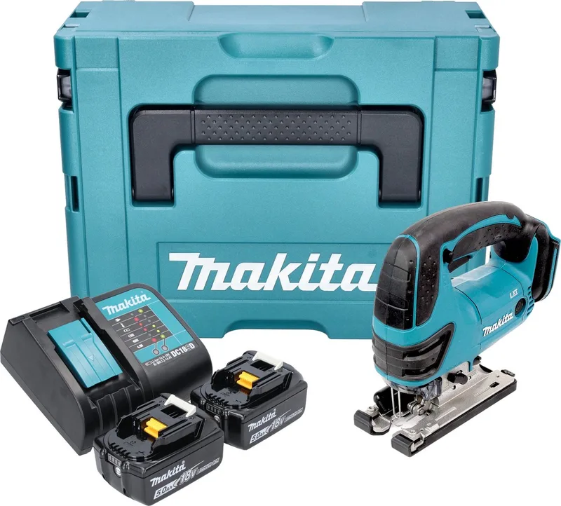 DJV 180 STXJ accu-decoupeerzaag 18 V 135 mm + 2x accu 5,0 Ah + oplader + Makpac fra Makita – produktbillede