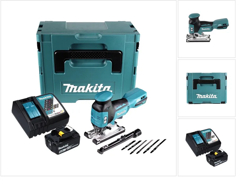 DJV 181 RG1J accu pendelzaag 18 V borstelloos + 1x accu 6,0 Ah + oplader + Makpac fra Makita – produktbillede