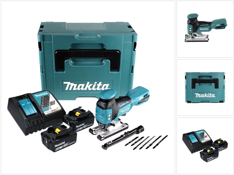 DJV 181 RGJ accu pendelzaag 18 V borstelloos + 2x accu 6,0 Ah + oplader + Makpac de Makita – image du produit