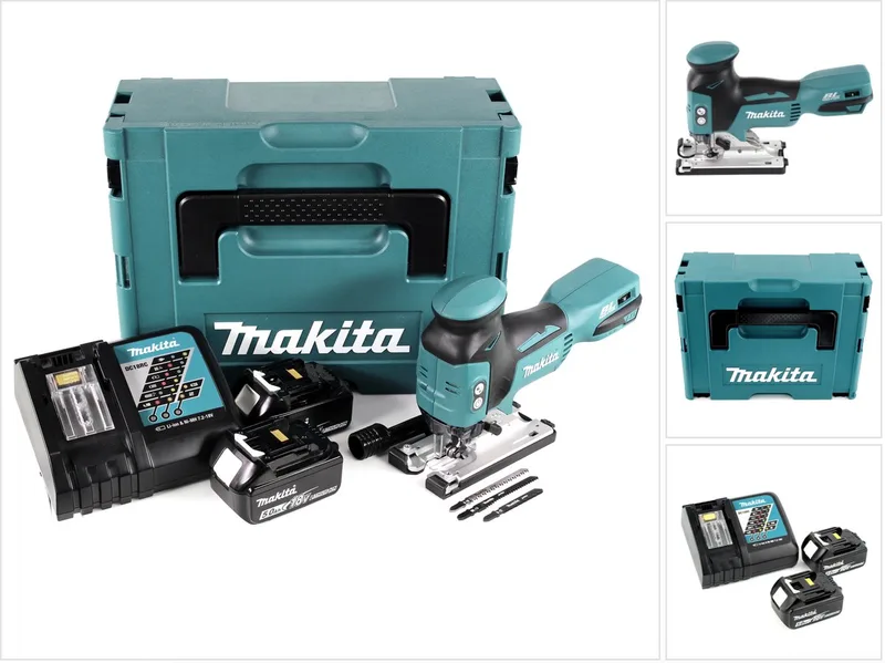 DJV 181 RTJ accu pendelzaag 18V borstelloos + 2x accu 5,0Ah + oplader + Makpac de Makita – image du produit