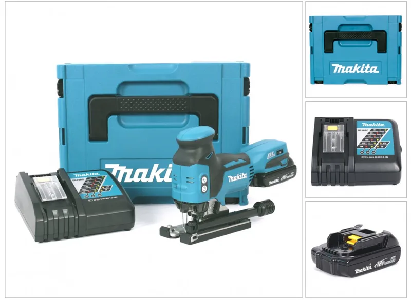 DJV 181 RY1J accu pendelzaag 18 V borstelloos + 1x accu 1,5 Ah + oplader + Makpac de Makita – image du produit