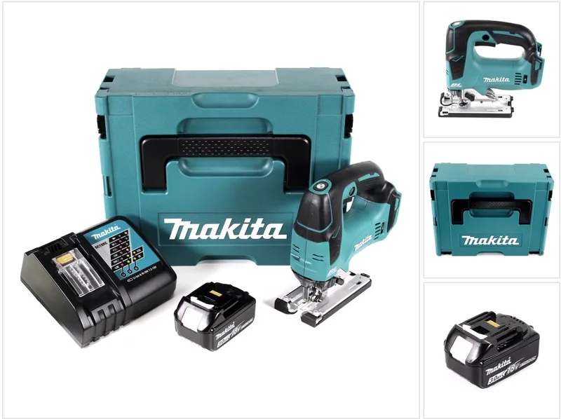 DJV 182 RF1J accu decoupeerzaag 18V borstelloos + 1x oplaadbare accu 3.0Ah + lader + Makpac von Makita – Produktbild