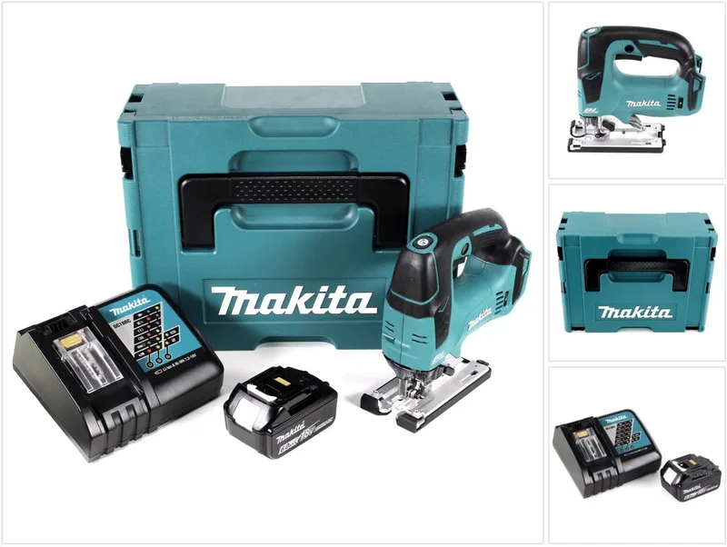 DJV 182 RG1J accu decoupeerzaag 18V borstelloos + 1x oplaadbare accu 6.0Ah + lader + Makpac de Makita – image du produit