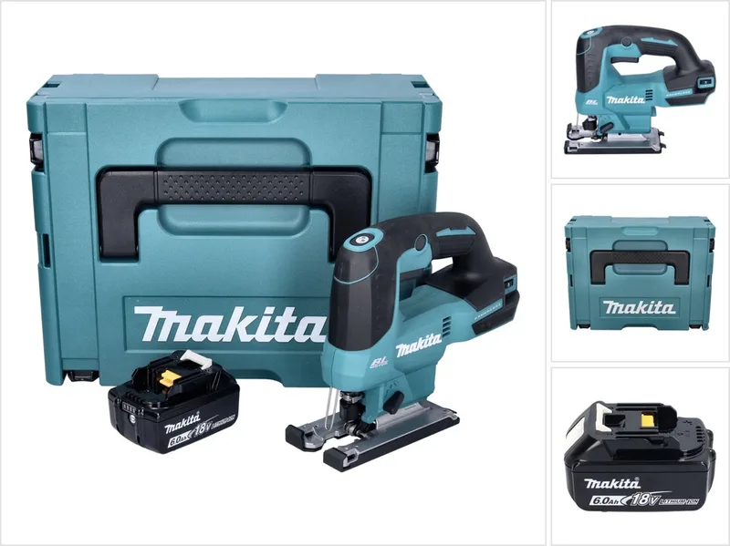 DJV 184 G1J accu pendelzaag 18 V borstelloos + 1x accu 6,0 Ah + Makpac - zonder oplader von Makita – Produktbild