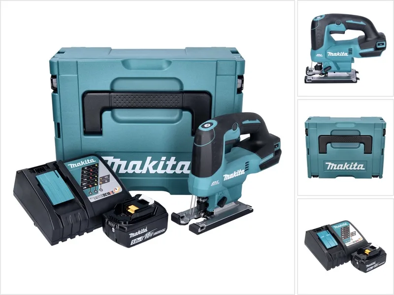 DJV 184 RT1J accu pendelzaag 18 V borstelloos + 1x accu 5,0 Ah + oplader + Makpac van Makita – productafbeelding