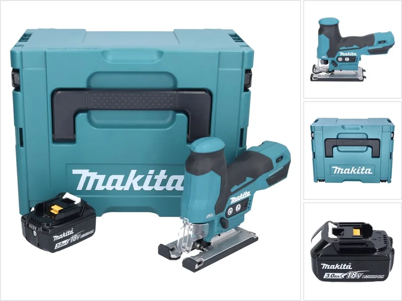 Akku-Stichsäge DJV 185 F1J Akku Pendelhubstichsäge 18 V Brushless + 1x Akku 3,0 Ah von Makita – Produktbild 1 von 5