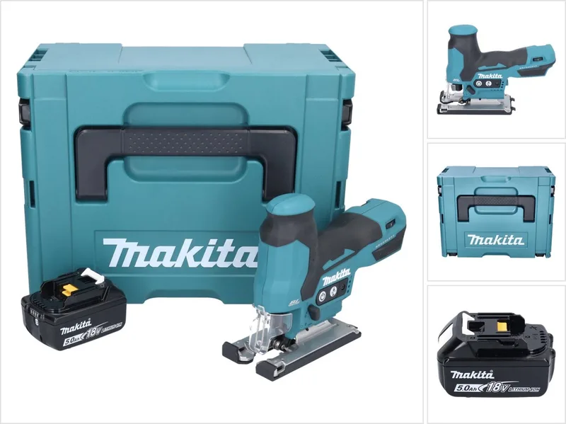 DJV 185 T1J accu pendelzaag 18 V borstelloos + 1x accu 5,0 Ah + Makpac - zonder oplader de Makita – image du produit