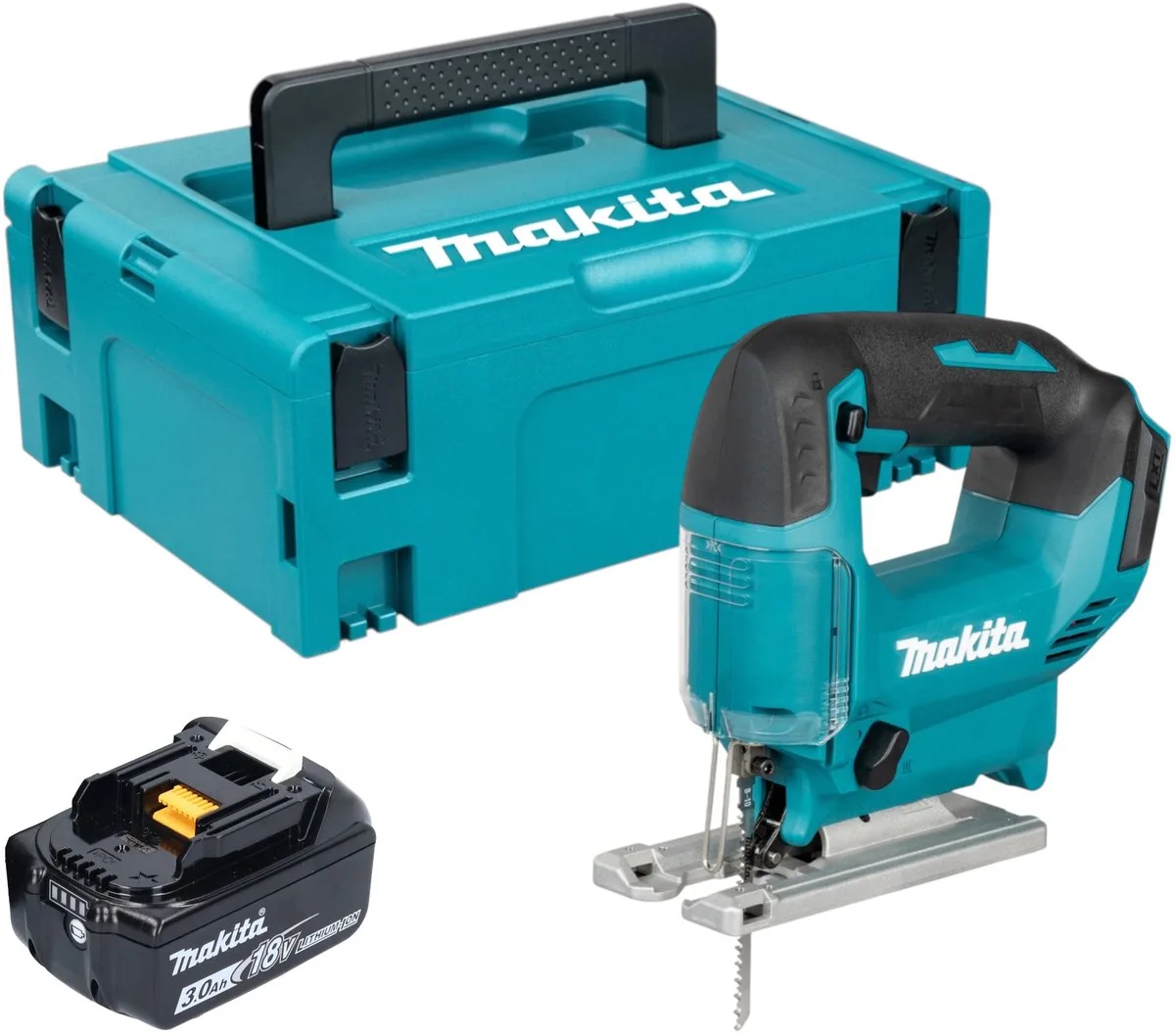 DJV 186 F1J accu pendelzaag 18 V + 1x accu 3,0 Ah + Makpac - zonder oplader de Makita – image du produit