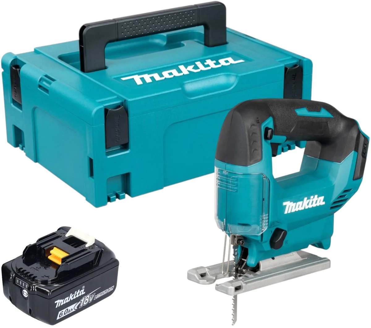 DJV 186 G1J accu pendelzaag 18 V + 1x accu 6,0 Ah + Makpac - zonder oplader de Makita – image du produit