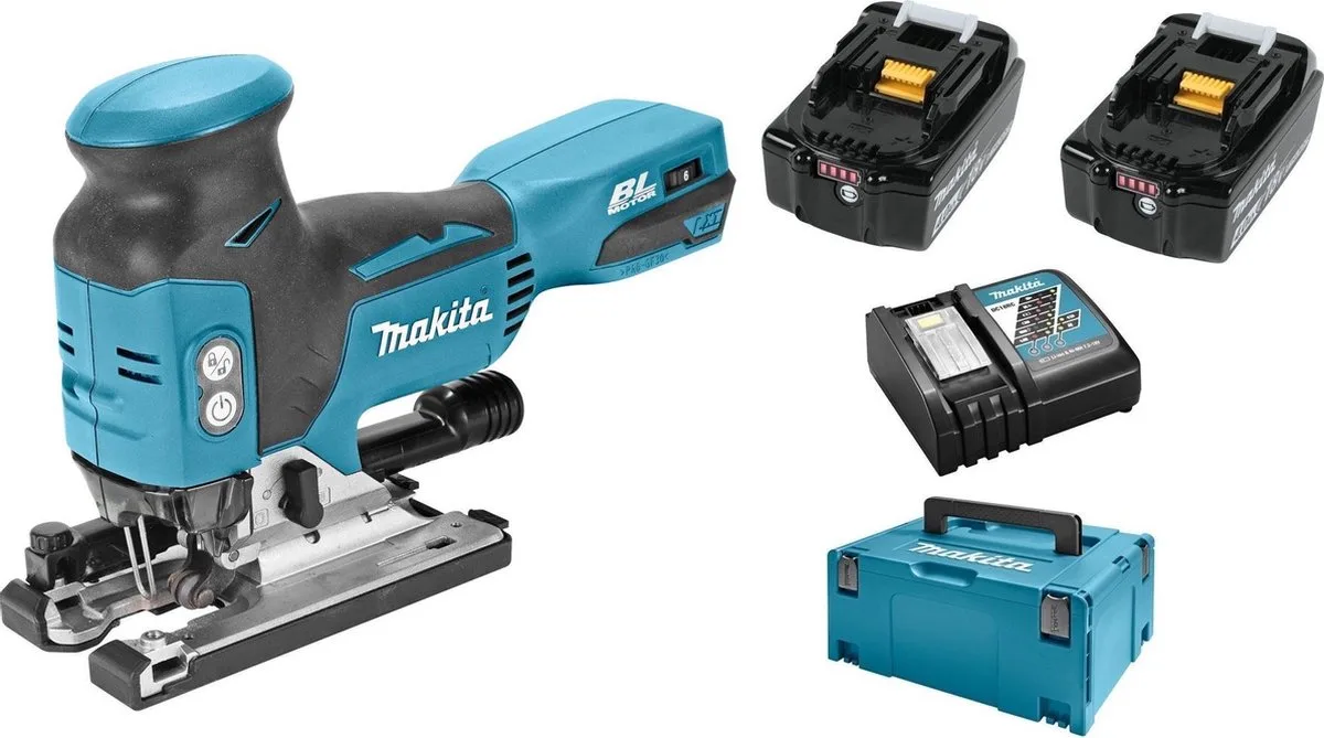 DJV181RM1J 18V Li-Ion Accu decoupeerzaag set (1x 4.0Ah accu) in Mbox - T-greep - variabel - koolborstelloos fra Makita – produktbillede