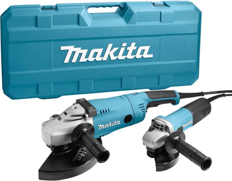 DK0053G Haakse slijper set (GA9020 & 9558HN) in koffer - 2200W / 840W - 230mm / 125mm fra Makita – produktbillede