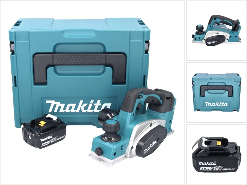 DKP 180 F1J accuschaafmachine 18 V 82 mm + 1x accu 3.0 Ah + Makpac - zonder lader van Makita – productafbeelding