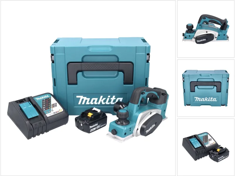 DKP 180 RG1J accuschaafmachine 18 V 82 mm + 1x accu 6.0 Ah + lader + Makpac von Makita – Produktbild