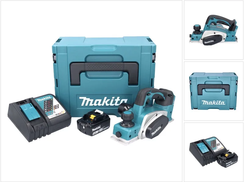 DKP 180 RT1J accuschaafmachine 18 V 82 mm + 1x oplaadbare accu 5.0 Ah + lader + Makpac de Makita – image du produit