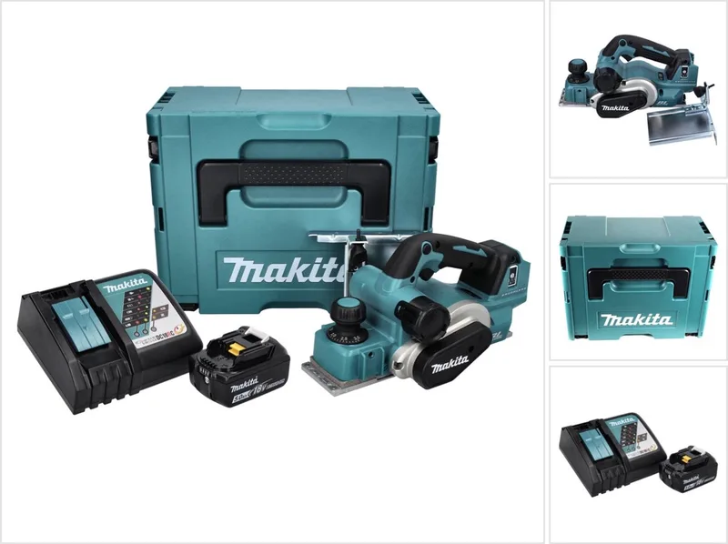 DKP 181 RT1J Accu-schaafmachine 82 mm 18 V borstelloos + 1x oplaadbare accu 5.0 Ah + lader + Makpac von Makita – Produktbild