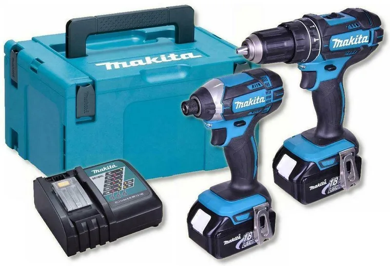 DLX2131TJ 18V Li-Ion Combiset - Accuboormachine met klopfunctie (DHP482) & Slagschroevendraaier (DTD152) (2x 5.0Ah Accu) in Mbox by Makita – product image