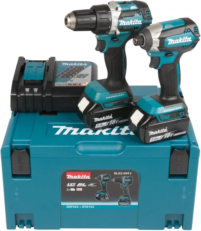 DLX2189TJ Combiset - Accuboormachine DDF484 en Slagschroevendraaier DTD153 - 18V von Makita – Produktbild