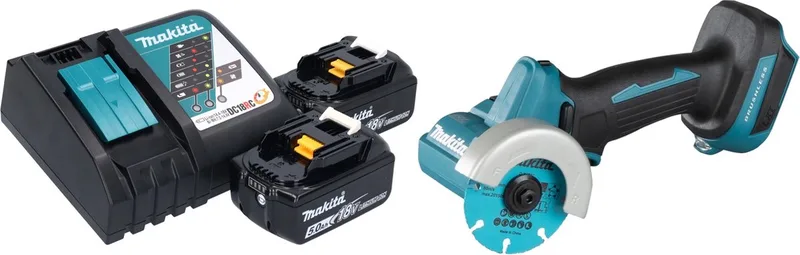 DMC 300 RT accu haakse slijper 18 V 76 mm borstelloos + 2x accu 5.0 Ah + lader by Makita – product image