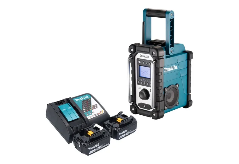 DMR 116 RF Akku 14,4 - 18 V AM FM AUX + 2x Akku 3,0 Ah + Ladegerät Baustellenradio van Makita – productafbeelding