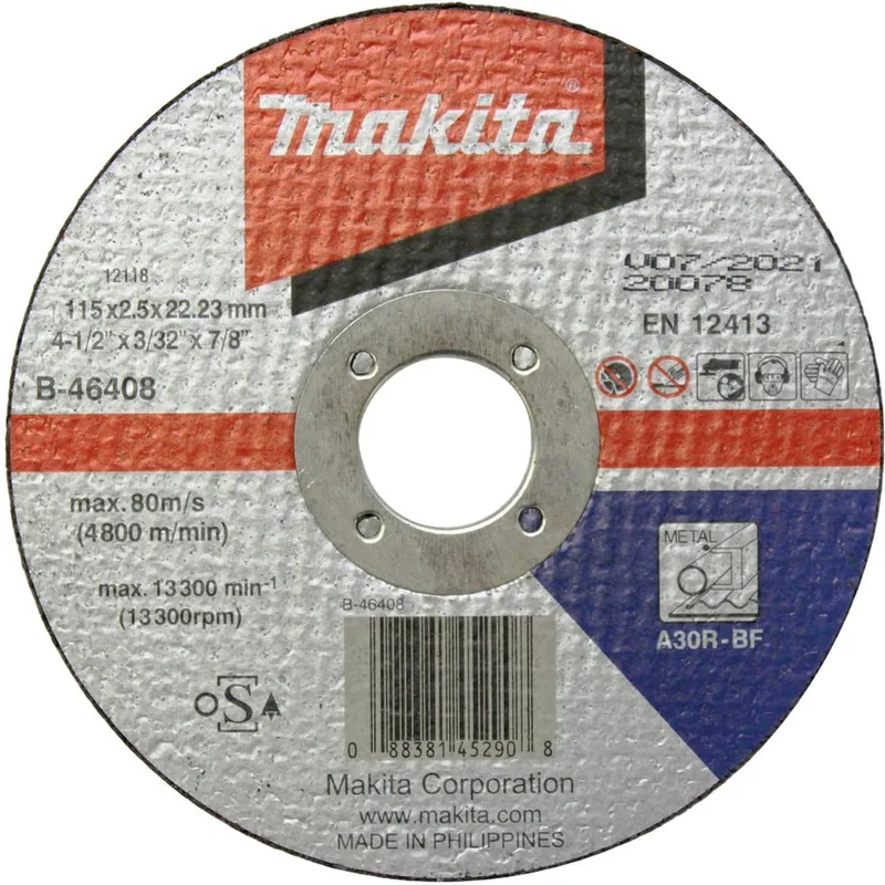 doorslijpschijf 115 x 2,5 mm staal - 5 stuks de Makita – image du produit