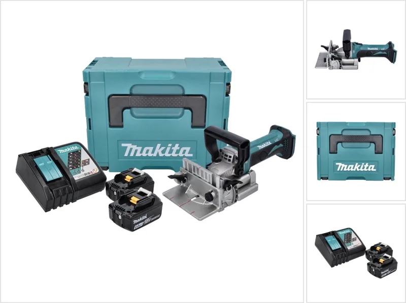 DPJ 180 RGJ accu-groeffrees 18 V 100 mm + 2x accu 6,0 Ah + oplader + Makpac de Makita – image du produit