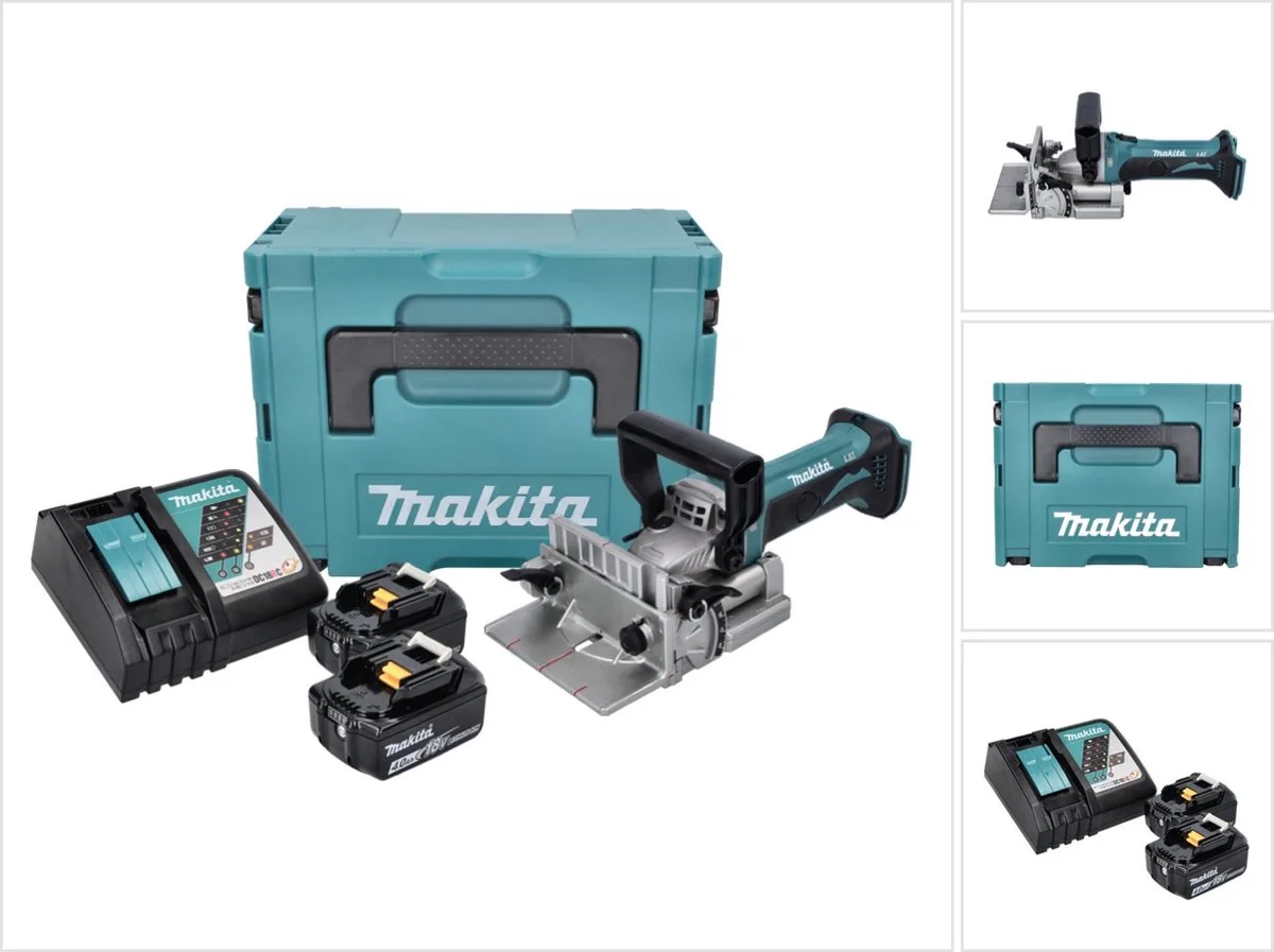 DPJ 180 RMJ accu-groeffrees 18 V 100 mm + 2x accu 4,0 Ah + oplader + Makpac de Makita – image du produit