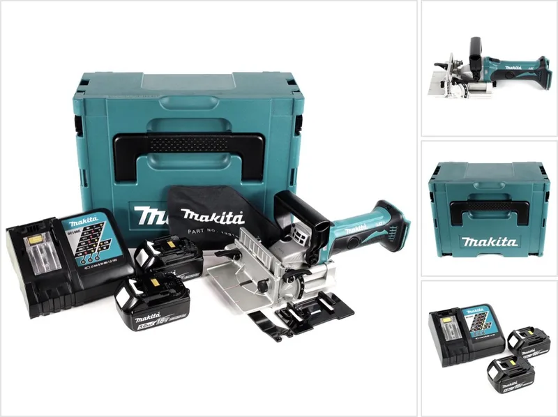 DPJ 180 RTJ 18 V Li-Ion accu-groeffrees in Makpac + 2 x 5,0 Ah accu + oplader de Makita – image du produit