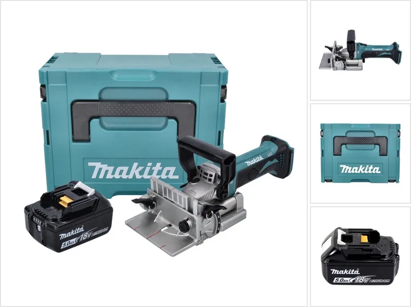 DPJ 180 T1J accu-groeffrees 18 V 100 mm + 1x accu 5,0 Ah + Makpac - zonder oplader de Makita – image du produit