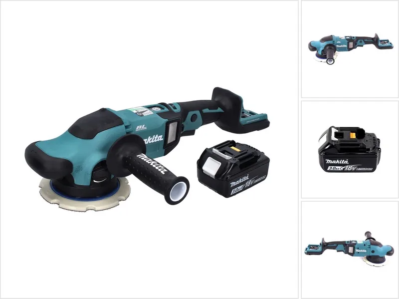 DPO 600 F1 accu-excentrische polijstmachine 18 V 150 mm XPT Borstelloos + 1x accu 3.0 Ah - zonder oplader de Makita – image du produit