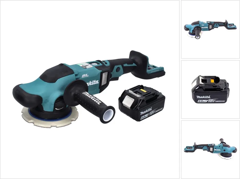 DPO 600 G1 accu-excentrische polijstmachine 18 V 150 mm XPT Brushless + 1x accu 6.0 Ah - zonder lader by Makita – product image