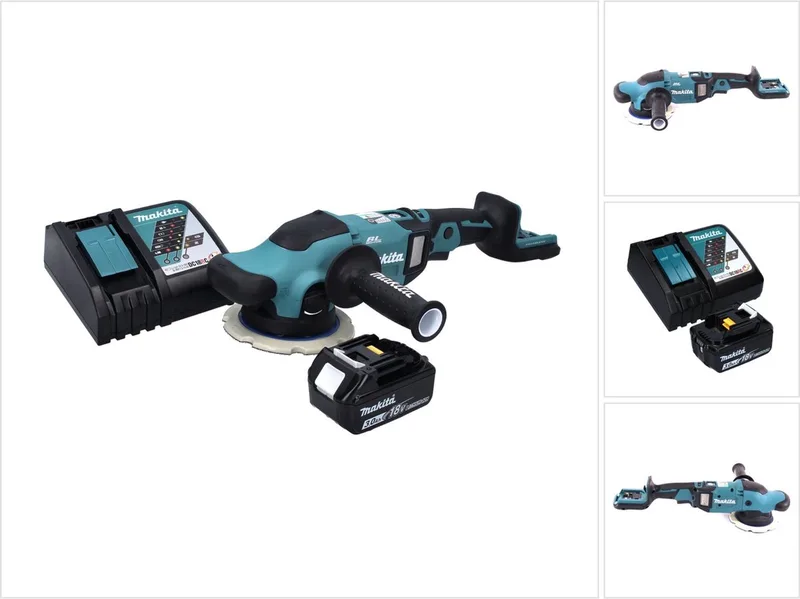 DPO 600 RF1 accu-excentrische polijstmachine 18 V 150 mm XPT Brushless + 1x oplaadbare accu 3.0 Ah + lader von Makita – Produktbild