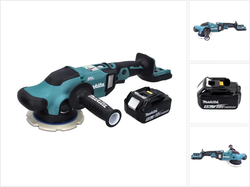 DPO 600 T1 accu-excentrische polijstmachine 18 V 150 mm XPT Brushless + 1x oplaadbare accu 5.0 Ah - zonder lader de Makita – image du produit