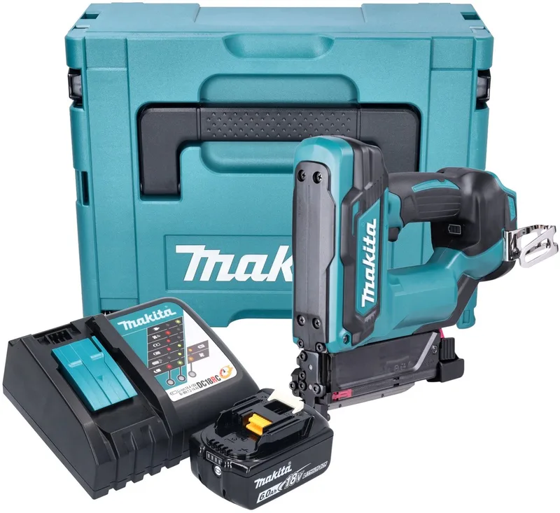 DPT 353 RG1J accu-spijkermachine 18 V 15 - 35 mm + 1x accu 6,0 Ah + oplader + Makpac von Makita – Produktbild