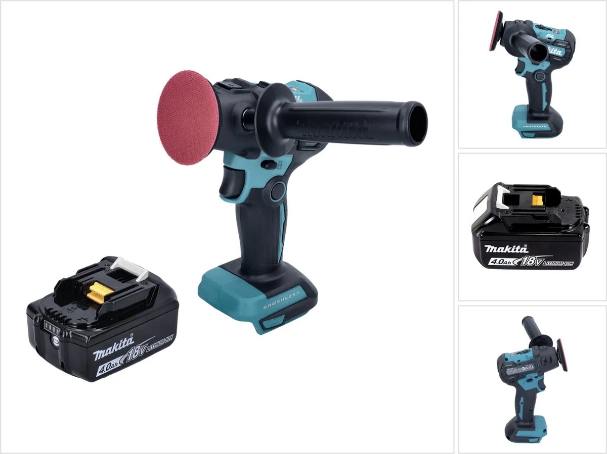 DPV 300 M1 accu-polijstmachine 18 V 50 / 80 mm borstelloos + 1x oplaadbare accu 4.0 Ah - zonder lader de Makita – image du produit
