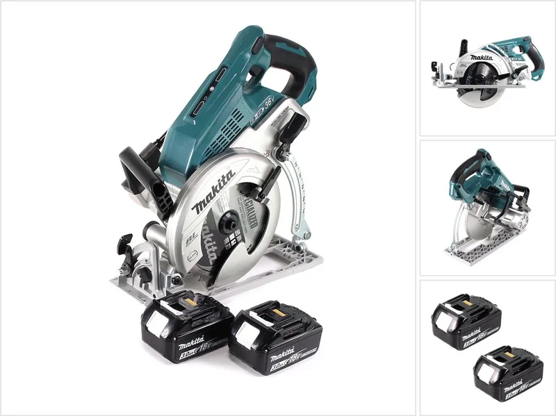 DRS 780 F accu cirkelzaag 36V ( 2x18V ) 185 mm borstelloos + 2x accu 3,0Ah - zonder lader de Makita – image du produit