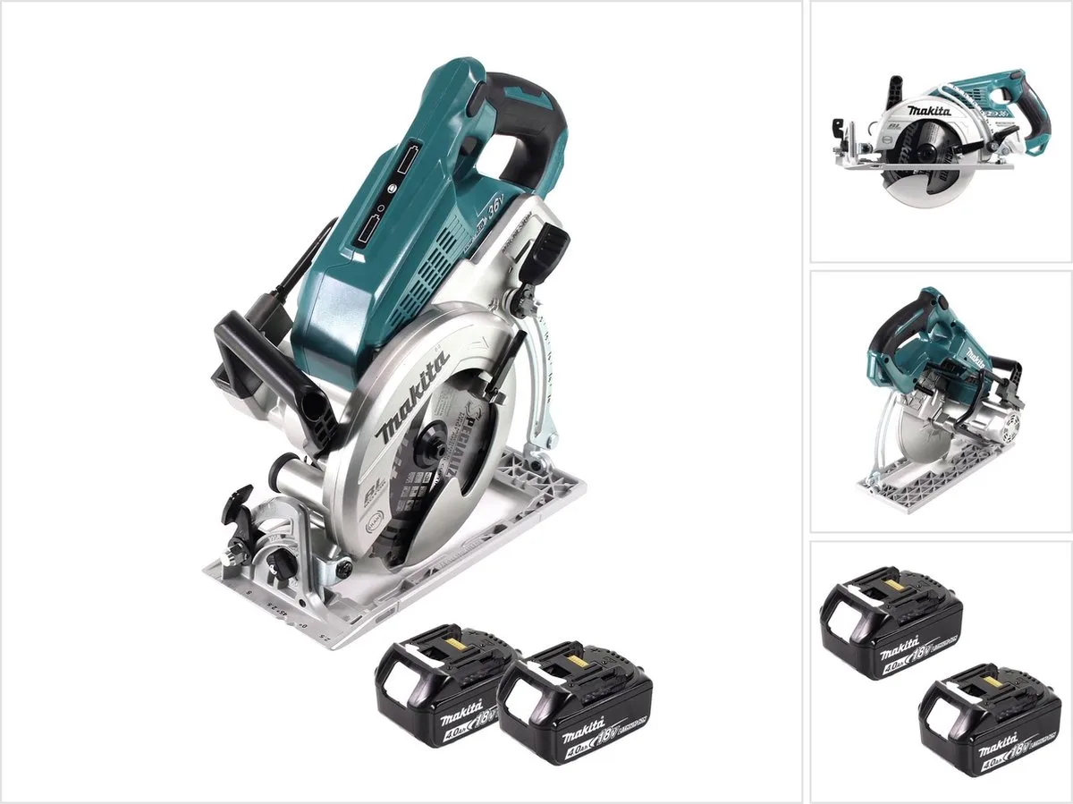 DRS 780 M Accu cirkelzaag 36V ( 2x18V ) 185 mm borstelloos + 2x accu 4,0Ah - zonder lader de Makita – image du produit