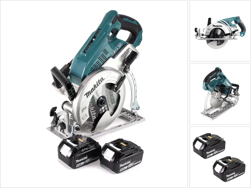 DRS 780 T accu cirkelzaag 36V ( 2x18V ) 185 mm borstelloos + 2x accu 5,0Ah - zonder lader von Makita – Produktbild