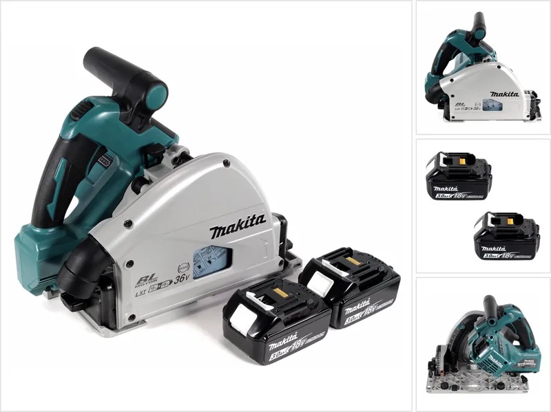DSP 600 F accu-invalzaag 36 V (2x18 V) 165 mm borstelloos + 2x accu 3,0 Ah – zonder oplader van Makita – productafbeelding