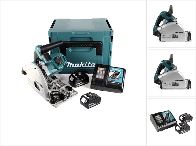 DSP 600 RG accu-invalzaag 36 V (2x18 V) 165 mm borstelloos + 2x accu 6,0 Ah + oplader de Makita – image du produit