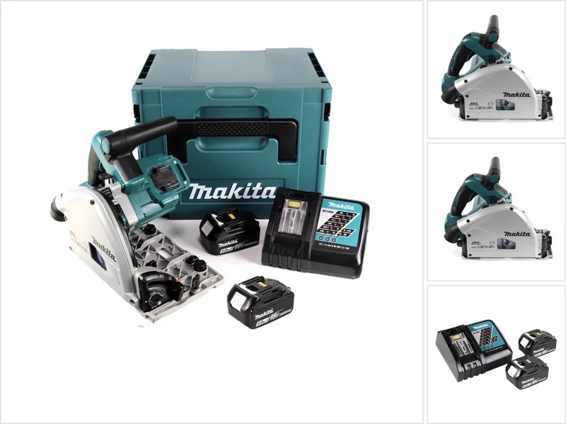 DSP 600 RT accu-invalzaag 36 V (2x18 V) 165 mm borstelloos + 2x accu 5,0 Ah + oplader de Makita – image du produit