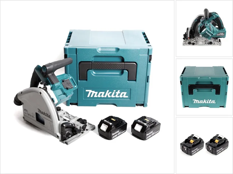 DSP 600 TJ accu-invalzaag 36 V (2x18 V) borstelloos + 2x accu 5,0 Ah + Makpac - zonder oplader fra Makita – produktbillede