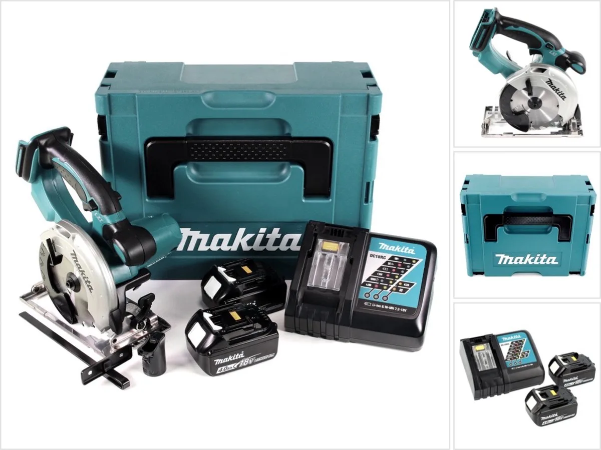 DSS 501 RMJ 18V 136 mm Li-ion accucirkelzaag in Makpac + 2x 4.0 Ah accu + lader von Makita – Produktbild