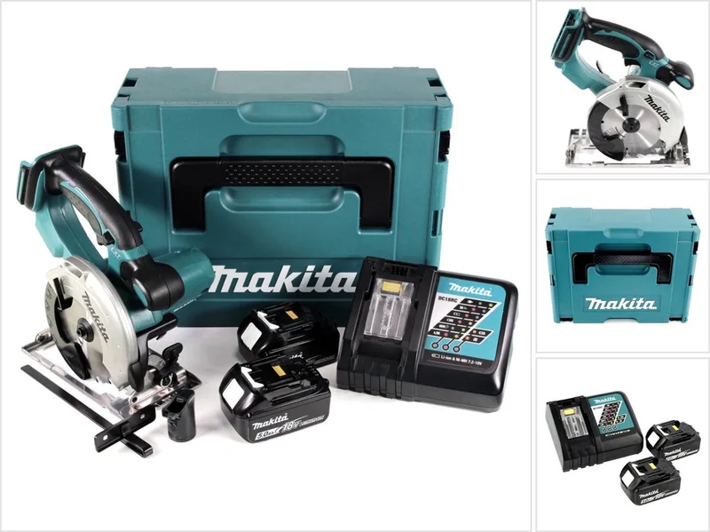 DSS 501 RTJ 18V 136 mm Li-ion accucirkelzaag in Makpac + 2x 5.0 Ah accu + lader de Makita – image du produit