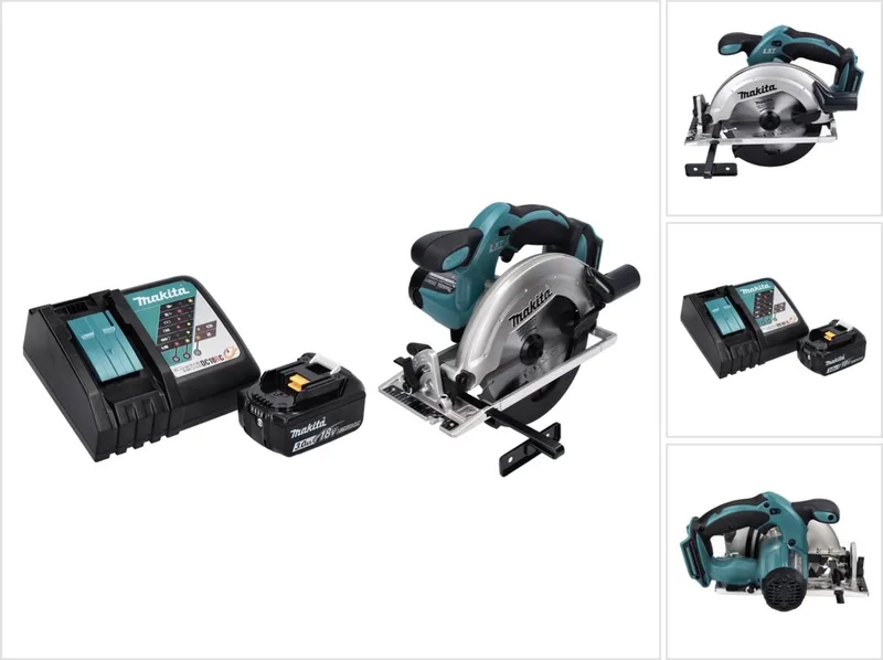 DSS 611 RF1 accucirkelzaag 18 V 165 mm + 1x accu 3.0 Ah + lader von Makita – Produktbild